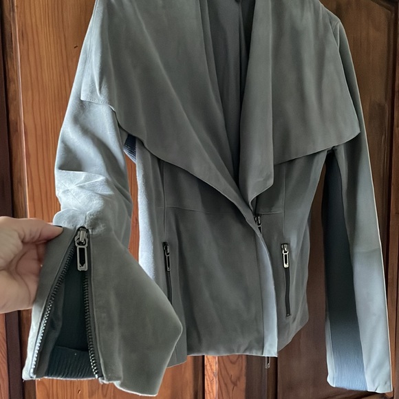 COPY - EUC VINCE SUEDE WATERFALL COLLAR ZIP JACKET. SIZE L - Picture 5 of 14